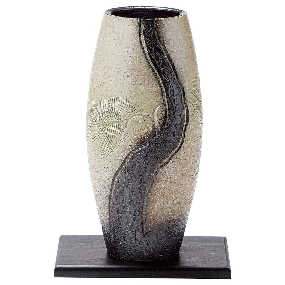 Shigaraki pottery Japanese vase flower arrangement Ikebana tsukubai oribe  H9cm