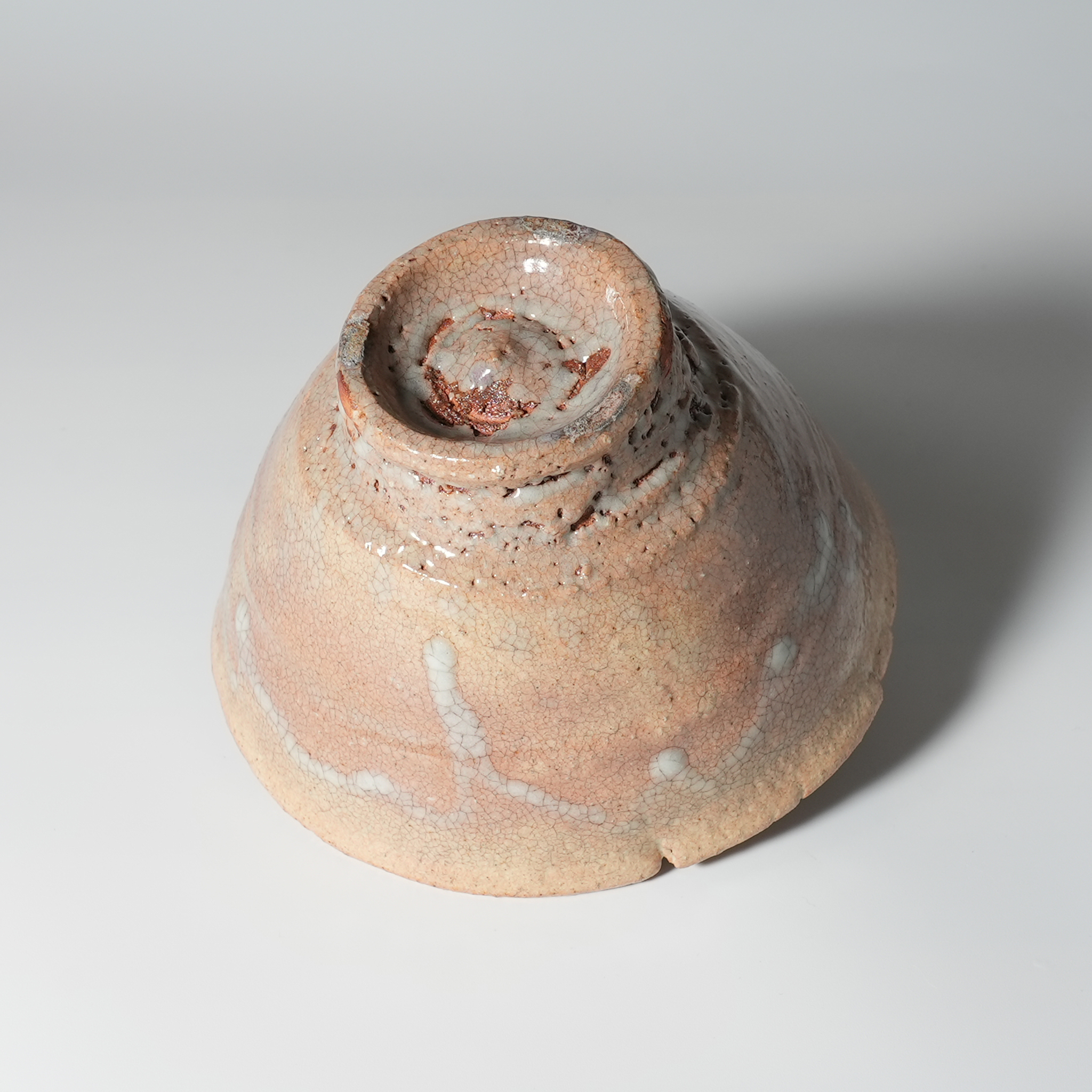 時松泰礼作　萩化粧花器 時松泰礼作 萩化粧花器 印華鉢 時松泰礼作